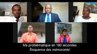 Ma problématique en 180 secondes - Éloquence des mémorants -Épisode 1