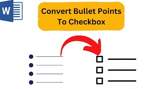 How to Convert Bullet Points To Checkbox in Word [EASY]