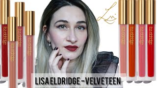 NEW LISA ELDRIDGE VELVETEEN LIQUID LIPSTICKS |Swatches Review All 8 Shades + comparison to Velvets