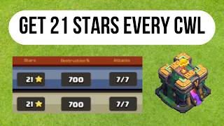 How to Secure 21 Stars Every Time in CWL | Clash of Clans