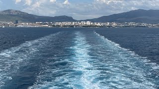 Cruise Ship Wake ASMR - One Minute. (Norwegian Pearl sailing from Split, Croatia)