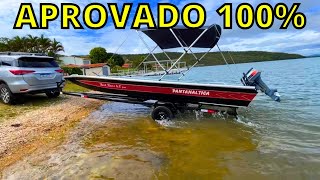 Primeiro teste na água com o Barco novo de pescaria