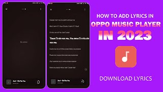 HOW TO ADD & DOWNLOAD LYRICS IN DEFAULT OPPO MUSIC PLAYER IN 2023