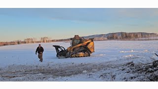 WE FIND AND FIX THE HYDROLIC LEAK ON THE CAT 299D3. AND WORK ON CLEARING THE LAST  PROPERTY LINE.