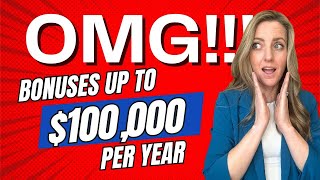 Up to $100,000/YR in Bonuses plus FREE Leads & 50% Commission