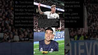 La historia de una llamada entre Toni Kroos y Carlo Ancelotti 🤍📞 #madridista #futbol #realmadrid