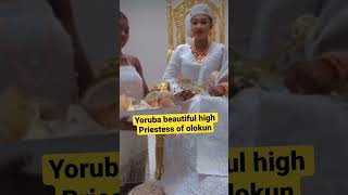 Beautiful high priestess of olokun for yoruba land