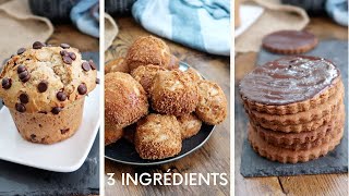 3 Ingrédients Pour 3 Recettes Gourmandes et Faciles (Sans Produits Frais Ni Farine Blanche)