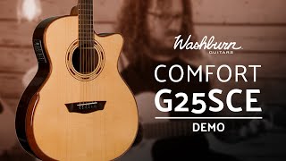 Washburn Comfort G25SCE- Acoustic Guitar Playing Demo