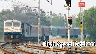 Fast & Furious Konkan Railway:NZM TVC Rajdhani Exp Thrashes Kumta At High Speed