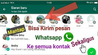 Cara Kirim Pesan Whatsapp Ke semua Kontak Sekaligus