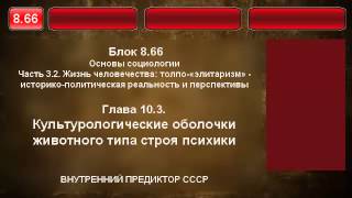 8.66. Культурологические оболочки  животного типа строя психики