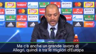 NUNO ESPIRITO SANTO RICONOSCE LA SUPERIORITA' DELLA JUVE