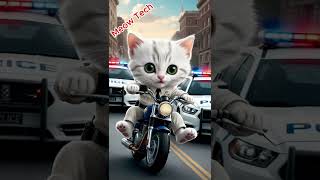 Kitten late for his office #cat #kittenadventures #catdrama #ytshorts