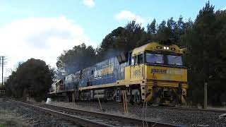 Pacific National Steel Freight Train Passing Molong Railway Station, Molong NSW. 26 June 2023