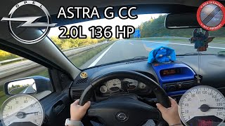 Opel Astra G CC 2.0 136 HP 1998 Acceleration & TOP Speed drive on German Autobahn