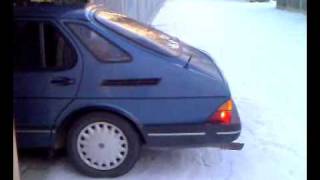 SAAB 900 2.1i '92 cold start -20c