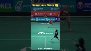 Sensational Saves from An Se Young 🔥😲 #shorts #badminton #saves #anseyoung please subscribe 👇