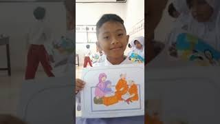 KARYA SISWA MEWARNAI GAMBAR ANAK SOLEH #sekolah