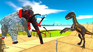 INDORAPTOR vs MAMMOTH in DEATH RUN & MAZE LABORATORY of PREHISTORIC DINO - ARBS