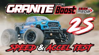 ARRMA GRANITE BOOST | 2S Speed and Acceleration Test