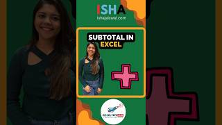 Subtotal in Excel with example | CA Isha Jaiswal #career #exceltech #stockmarket #excel #finance