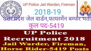 UP Police Jail Warden, fireman Horse Rider Notification