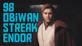 Star Wars battlefront 2 - 98 Obiwan Kenobi killstreak on (Endor)