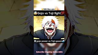 😈GOJO vs TOJI🔥op level 😎#jjkedit #shortsfeed #youtubeshorts #shorts #jujutsukaisen #gojo #toji