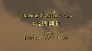 ショパン作曲　幻想即興曲　ピアノ #フジコ・ヘミング