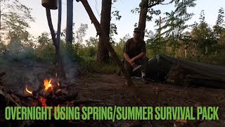 Survival pack overnighter part 2 Spring/Summer pack, Snugpak, ionsphere tent