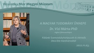 Dr Vizi Márta Tudomány Ünnepe 2022 11 03