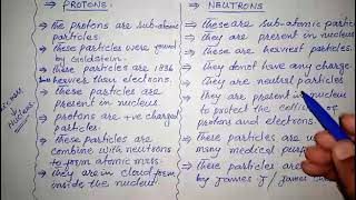 Class 10 Physics|| Define Protons and Neutrons || Chapter 19