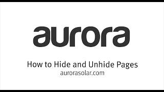 How to Hide and Unhide Proposal Pages