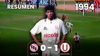 Universitario 1-0 Sport Boys | Año 1994 | Resumen | Gol de Germán Muñoz ⚽🎞