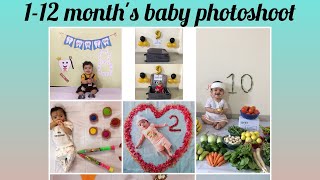 Baby photoshoot idea at home| monthly baby photoshoot idea at home|baby photoshoot ideas