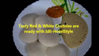 SouthIndian Red&White Chutnies For Idli,Dosa-HotelStyle || HotelStyle Chutnies For Idli,Dosa