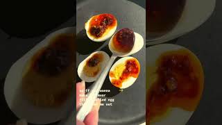 Boiled egg with garlic chili oil #shorts