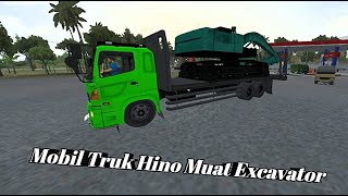 Truk oleng, Mobil Truk Hino Muat Excavator