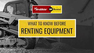 What to Know Before Renting Equipment