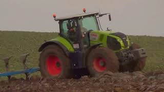 Claas Axion 850 x Lemken variopal 5 zimsko oranje 2018