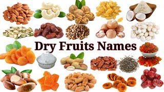 50 Dry fruits Name in English & Hindi |Dry Fruits name | ड्राई फ्रूट्स के नाम |सूखे मेवों के नाम