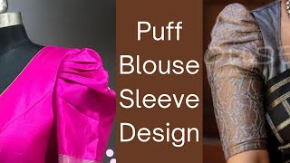 Beautiful Puffy  Sleeve Design Cutting & Stitching|Pattu Saree Blouse Design|Unique Sleeves Design