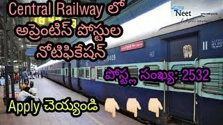 Central Railway Apprentice recruitment 2021 Apply process, eligibility, last date