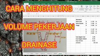 Cara menghitung volume pekerjaan drainase || How to calculate the volume of drainage works