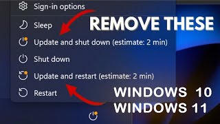 How to Remove Update & Restart in Windows 10 | Windows 11