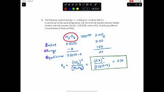 How to find equilibrium concentrations of a reaction using an ICE table and the quadratic formula