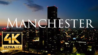 Manchester at Night 4k Mavic Air Drone Video