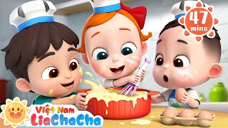 🎂 Em bé Lia và ChaCha bé học làm bánh 🍰 Bài hát làm bánh kem | LiaChaCha Ca Nhạc Thiếu Nhi Việt Nam