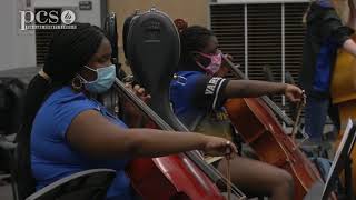 Largo High School Strings perform the National Anthem